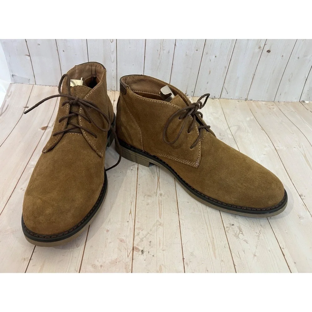 Nunn Bush Brown Suede Dual Comfort Lace-Up Shoes Size 8.5 Men's